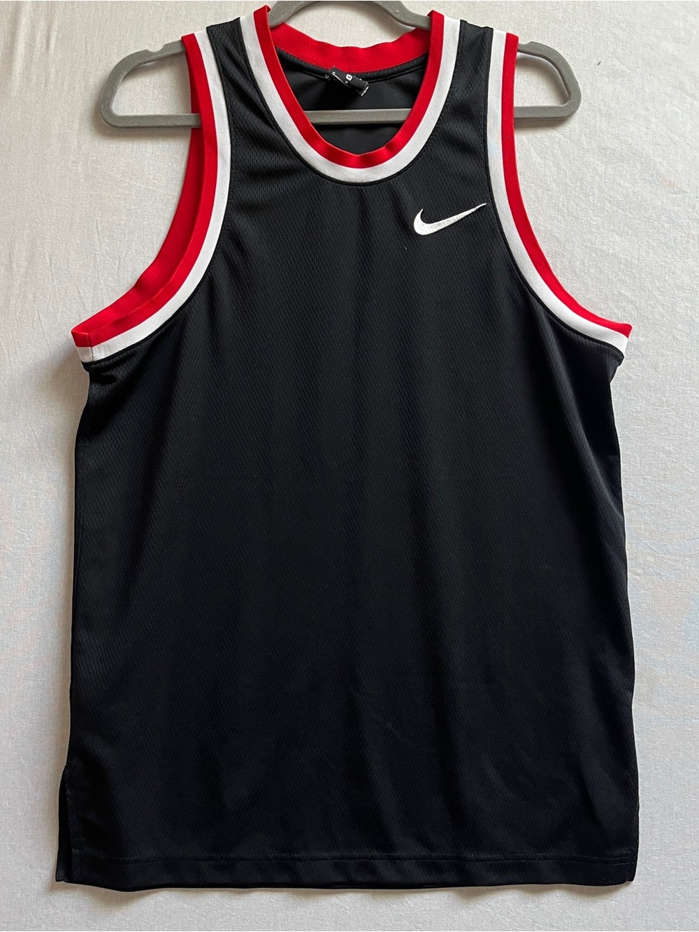 Nike Dri-FIT Basketball Tank Top Jersey Medium Black Red